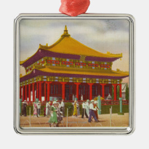 Exterior View of the Lama Temple Metal Tree Decoration