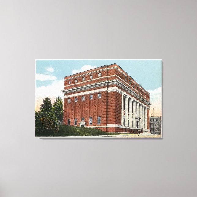 Exterior View of the Masonic Temple Canvas Print (Front)