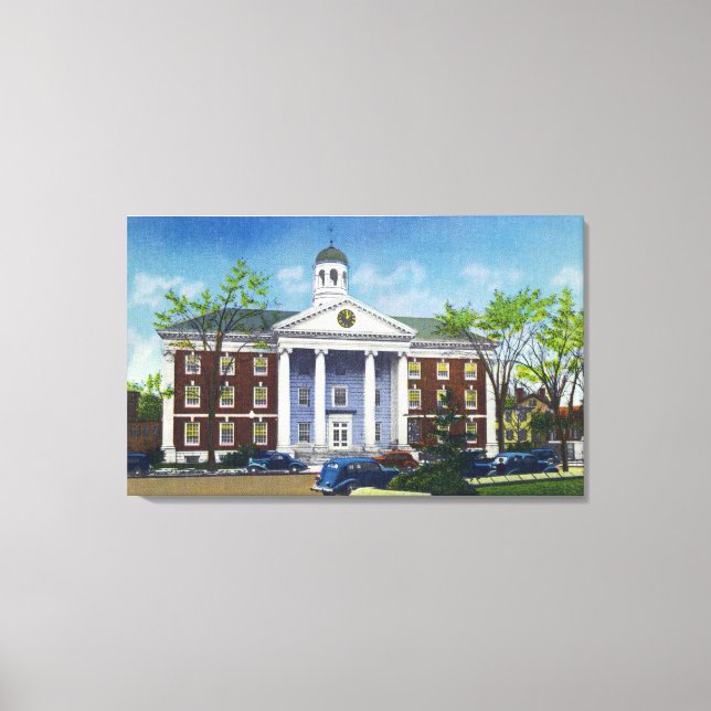 Exterior View of the Memorial City Hall Canvas Print (Front)