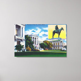 Exterior View of the Museum of Fine Arts Canvas Print