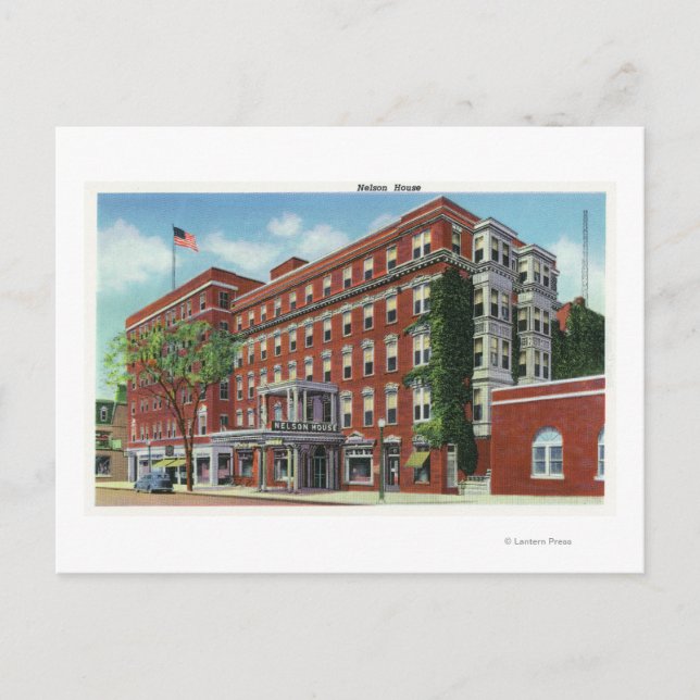 Exterior View of the Nelson House Postcard (Front)