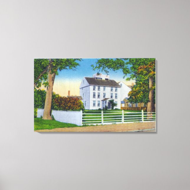 Exterior View of the Old Folger Mansion Canvas Print (Front)