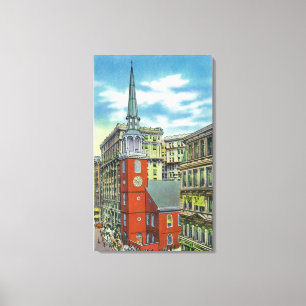 Exterior View of the Old South Church Canvas Print