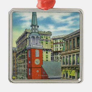 Exterior View of the Old South Church Metal Tree Decoration