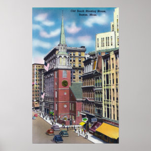 Exterior View of the Old South Meeting Hall Poster