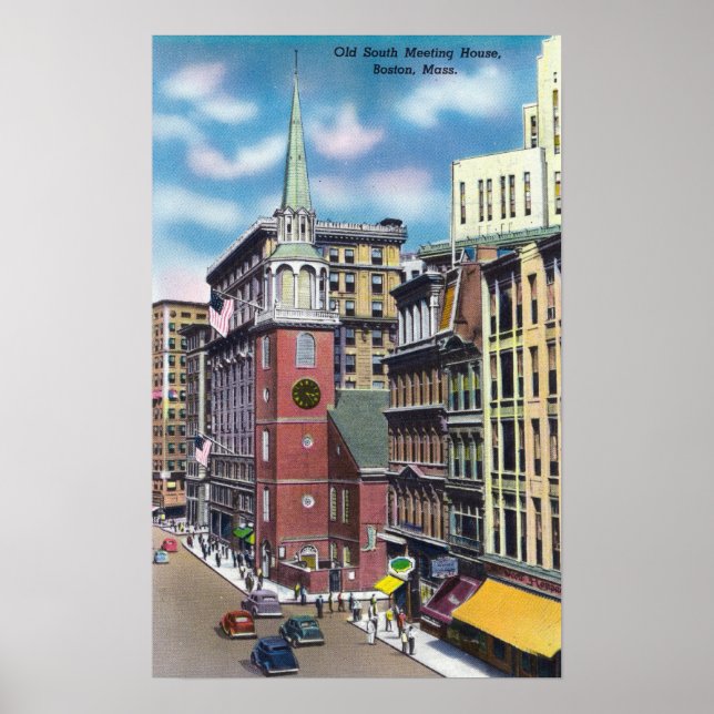 Exterior View of the Old South Meeting Hall Poster (Front)