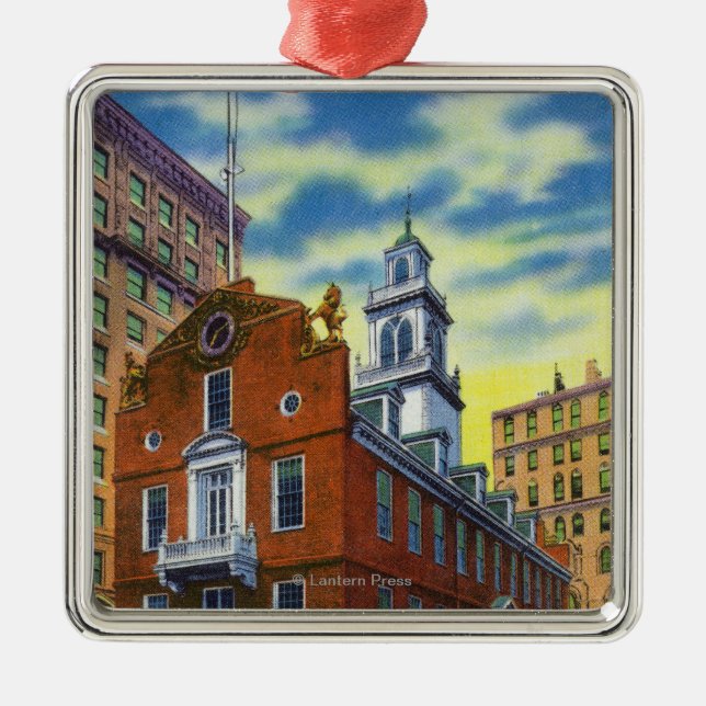 Exterior View of the Old State House Metal Tree Decoration (Front)
