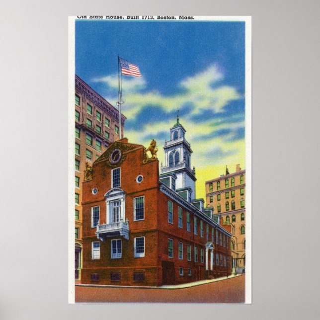 Exterior View of the Old State House Poster (Front)