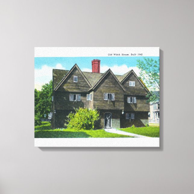 Exterior View of the Old Witch House Canvas Print (Front)