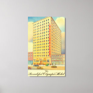 Exterior View of the Olympic Hotel Canvas Print