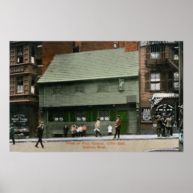 Exterior View of the Paul Revere House # 4 Poster (Front)