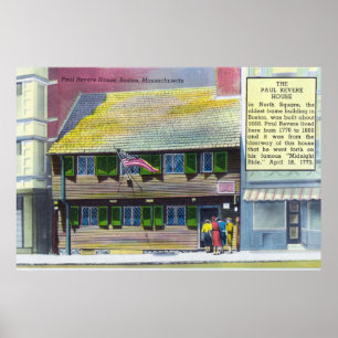 Exterior View of the Paul Revere House Poster