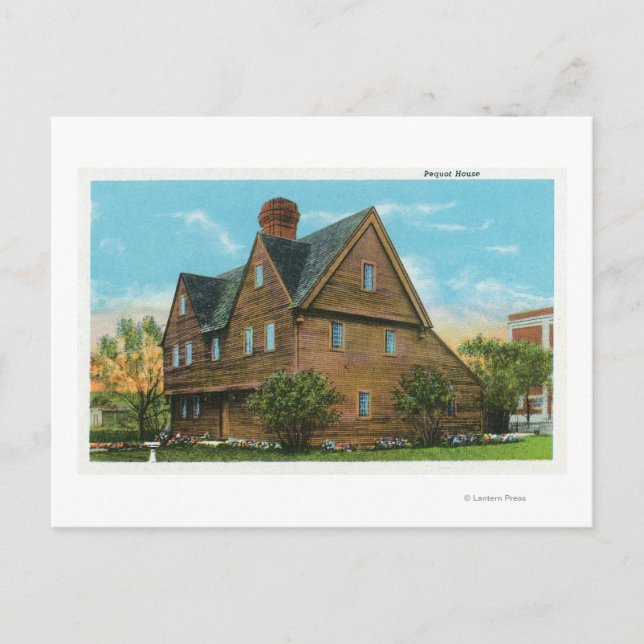 Exterior View of the Pequot House Postcard (Front)