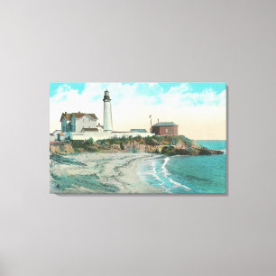 Exterior View of the Pigeon Point Lighthouse Canvas Print