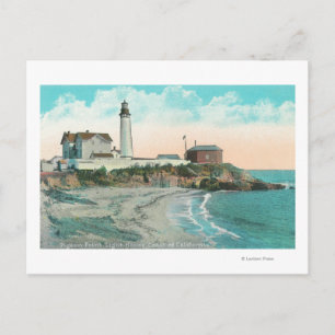 Exterior View of the Pigeon Point Lighthouse Postcard