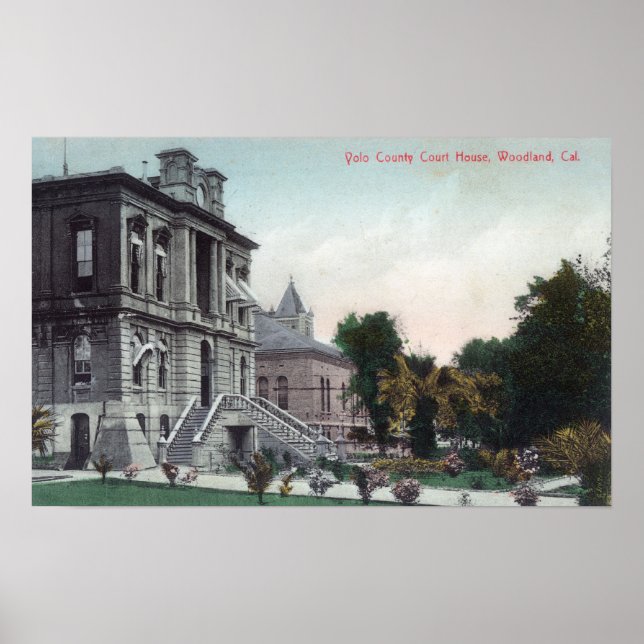 Exterior View of the Polo County Court House Poster (Front)