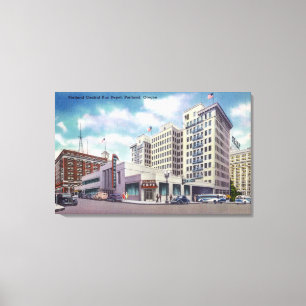 Exterior View of the Portland Central Bus Canvas Print