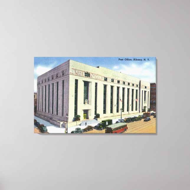 Exterior View of the Post Office # 2 Canvas Print (Front)