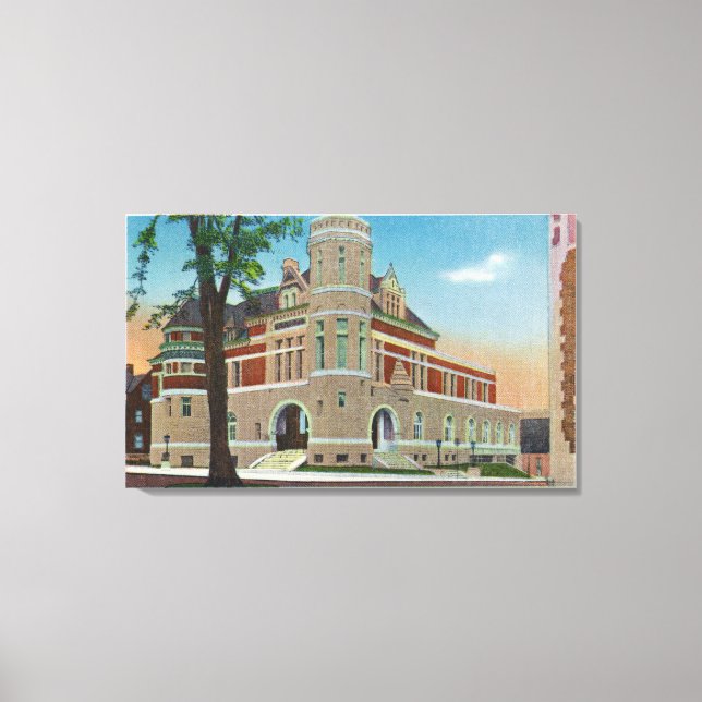 Exterior View of the Post Office 3 Canvas Print (Front)
