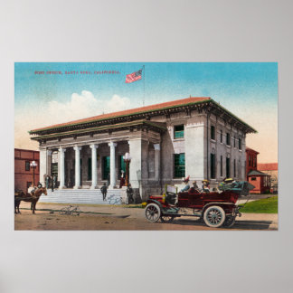 Exterior View of the Post OfficeSanta Rosa, CA Poster