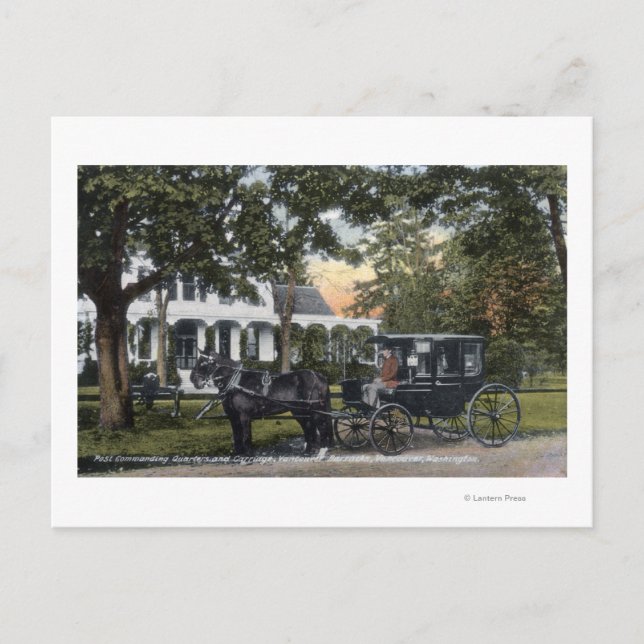 Exterior View of the Post Quarters Postcard (Front)