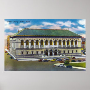 Exterior View of the Public Library Poster