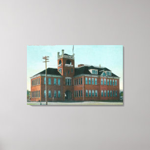 Exterior View of the Public SchoolMedford, OR Canvas Print