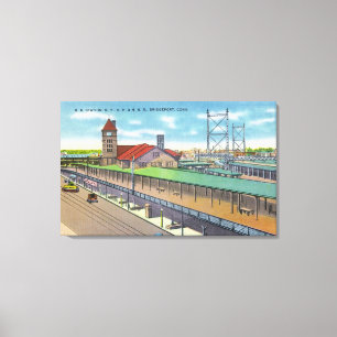 Exterior View of the Railroad Station 2 Canvas Print