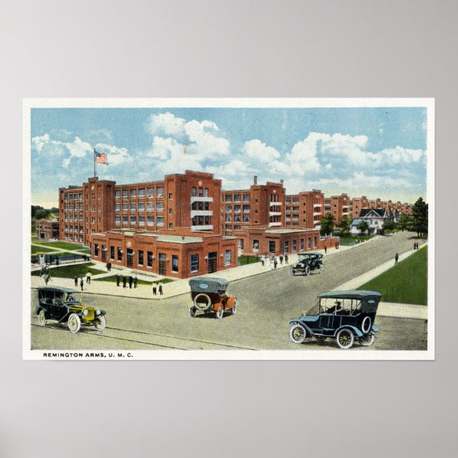 Exterior View of the Remington Arms, UMC Poster (Front)