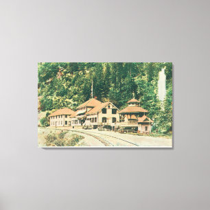 Exterior View of the ResortShasta Springs, CA Canvas Print