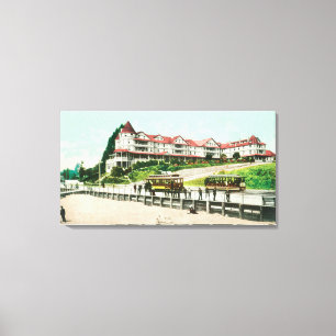 Exterior View of the Sea Beach Hotel Canvas Print