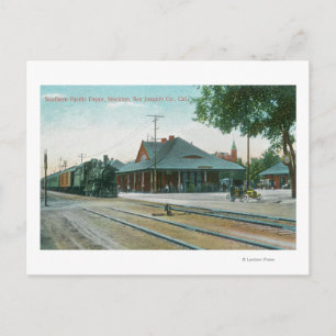 Exterior View of the Southern Pacific Depot Postcard