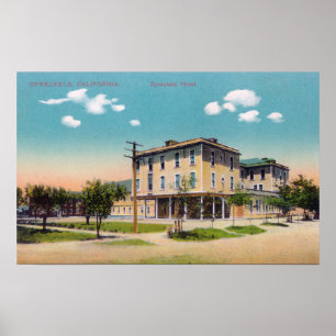 Exterior View of the Spreckels Hotel Poster