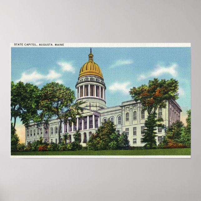 Exterior View of the State Capitol Building # 2 Poster (Front)