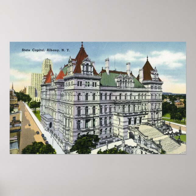 Exterior View of the State Capitol Building # Poster (Front)