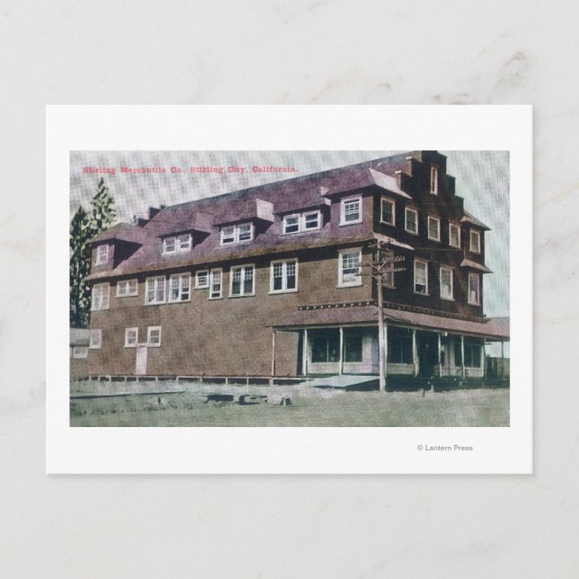 Exterior View of the Stirling Mercantile Co Postcard (Front)
