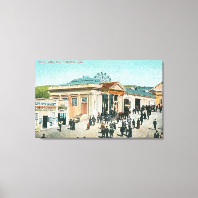 Exterior View of the Sutro Baths Canvas Print (Front)