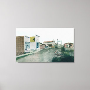 Exterior View of the Tanana Post Office Canvas Print