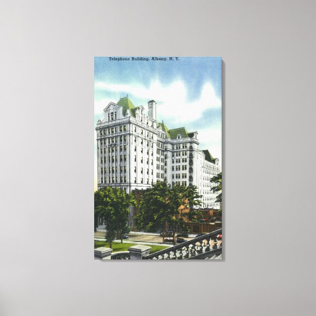 Exterior View of the Telephone Building # 2 Canvas Print (Front)