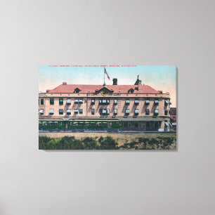 Exterior View of the Terminal and Depot Canvas Print
