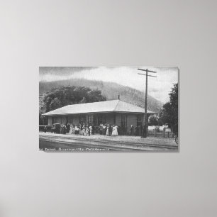 Exterior View of the Train Depot Canvas Print