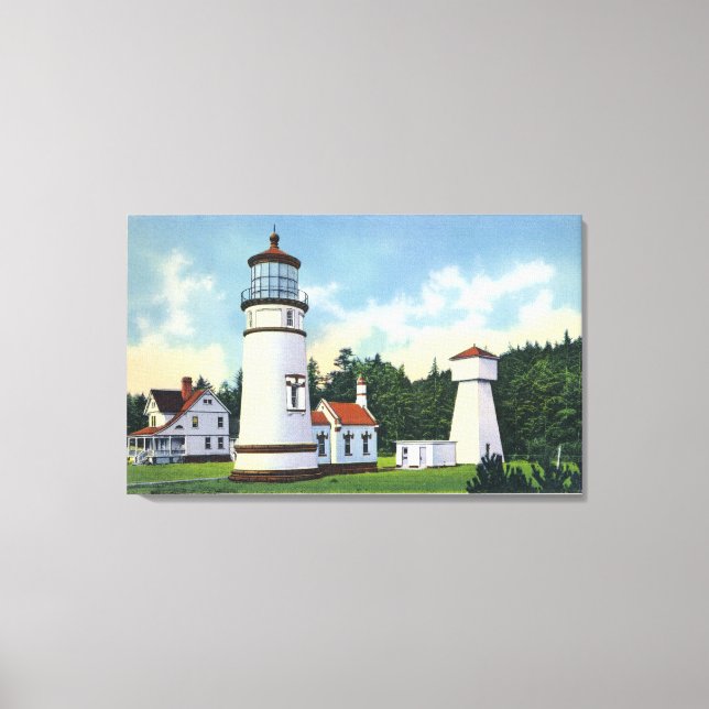Exterior View of the Umpqua LighthouseCoast Canvas Print (Front)