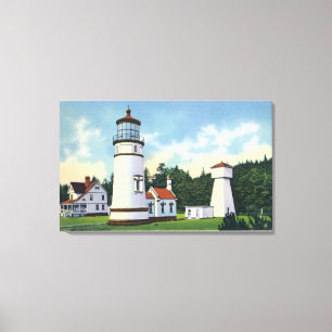 Exterior View of the Umpqua LighthouseCoast Canvas Print