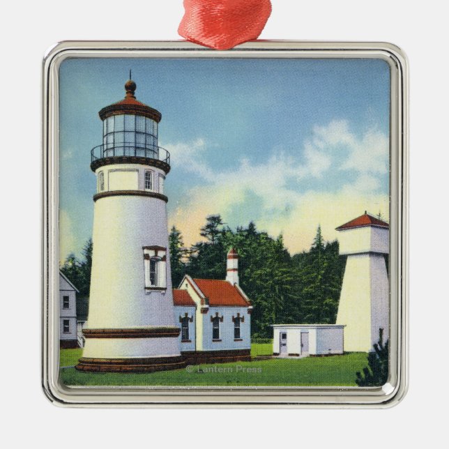 Exterior View of the Umpqua LighthouseCoast Metal Tree Decoration (Front)