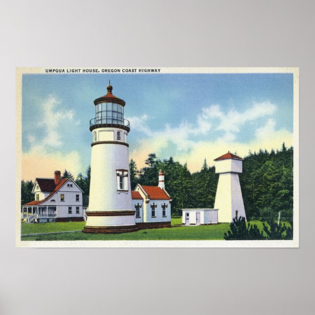 Exterior View of the Umpqua LighthouseCoast Poster (Front)