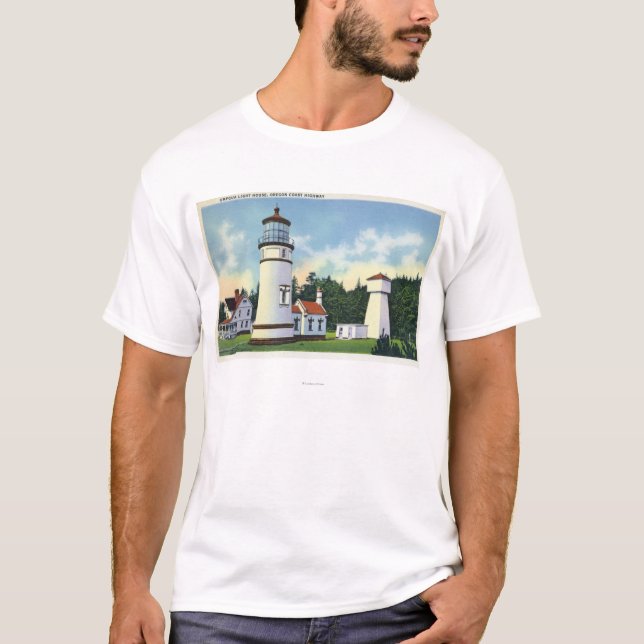 Exterior View of the Umpqua LighthouseCoast T-Shirt (Front)