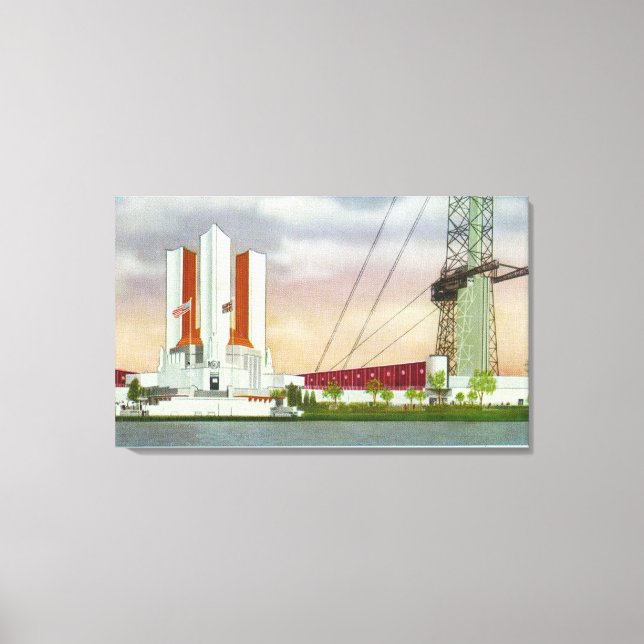 Exterior View of the US Govt Bldg Canvas Print (Front)