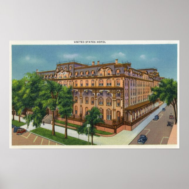 Exterior View of the US Hotel Poster (Front)