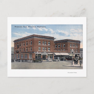 Exterior View of the Wenatchee Hotel Postcard