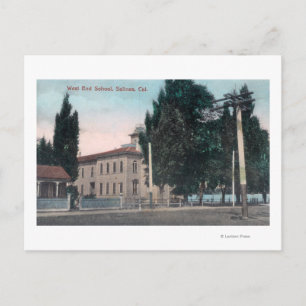 Exterior View of the West End School Postcard